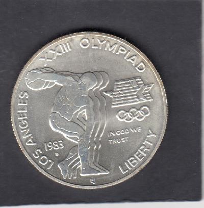 Beschrijving: 1 Dollar S-OLYMPIC 84 DISCUS